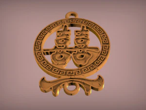 feng shui double luck symbol 3D Print Model