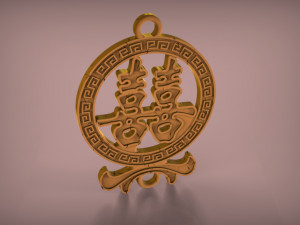 feng shui double luck symbol Modelo de Impressão 3D
