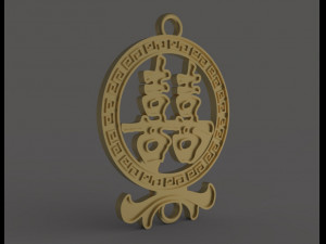 feng shui double luck symbol Modelo de Impressão 3D