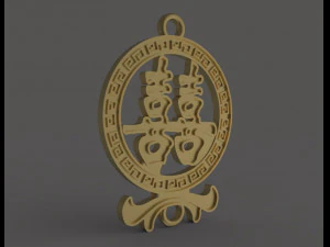 feng shui double luck symbol 3D Print Model