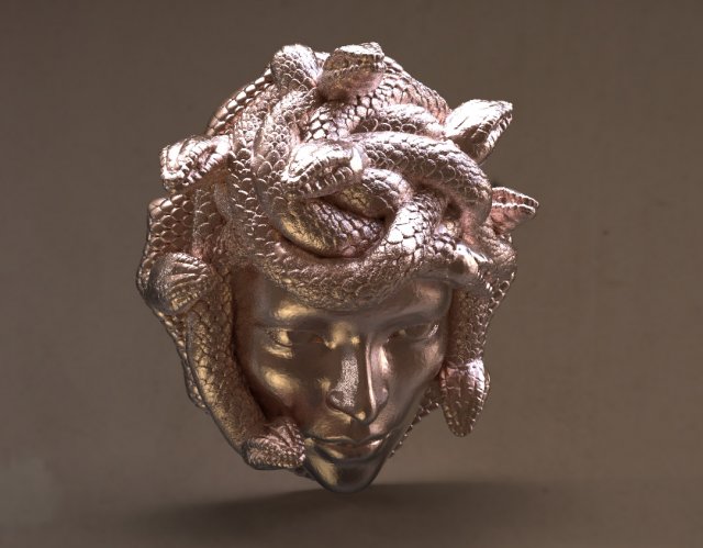 gorgon medusa Model Cetak 3D .c4d .max .obj .3ds .fbx .stl .blend 