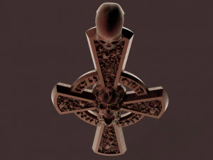 gothic cross with skulls 3D Print Model