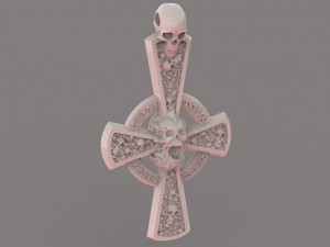 gothic cross with skulls 3D Принт Модель