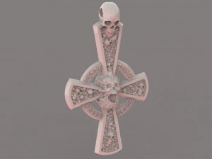 gothic cross with skulls 3D Print Model
