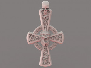 gothic cross with skulls 3D Принт Модель