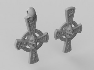 gothic cross with skulls 3D Принт Модель