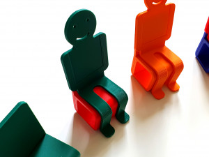 chair single line Modello di stampa 3D