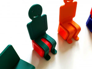chair single line 3D Print Model