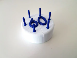 birthday cake 60 3D Print Model