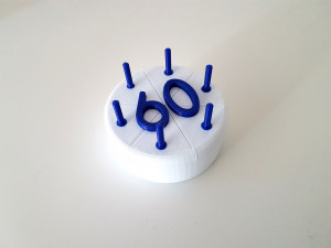 birthday cake 60 Model Cetak 3D