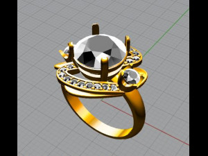 big diamond ring 3D Model