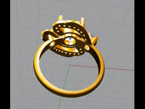 big diamond ring 3D Model