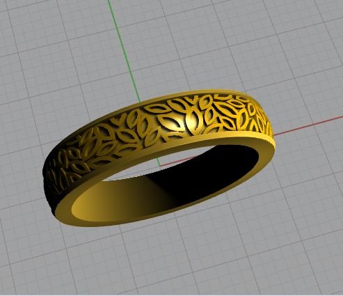 ring with leaves ornament 3Dモデル .c4d .max .obj .3ds .fbx .stl .blend