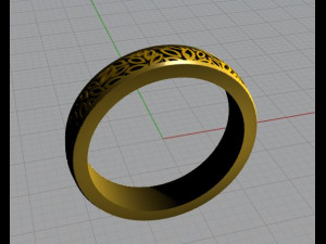 ring with leaves ornament 3Dモデル