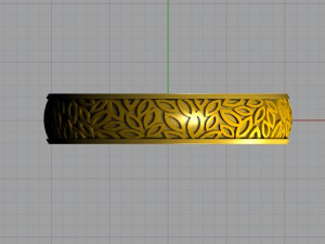 ring with leaves ornament 3Dモデル