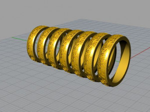 ring with leaves ornament 3Dモデル