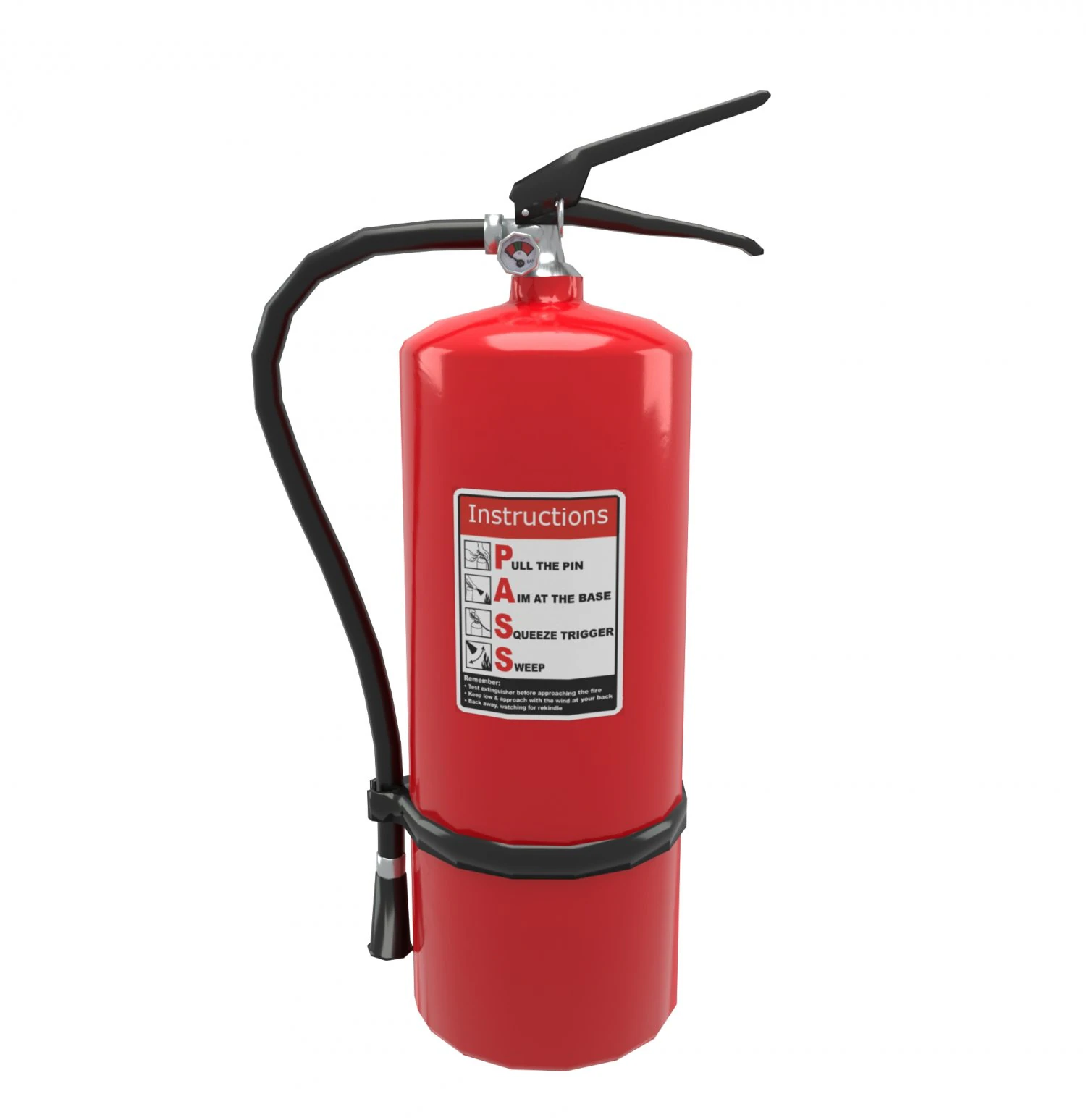 fire extinguisher 3D Model .c4d .max .obj .3ds .fbx .stl .blend 