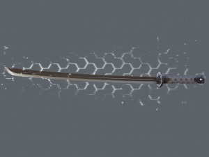sci-fi katana Model 3D