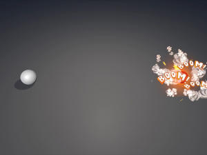 cartoon missile and explosion vfx 3D-Modell