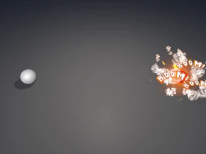 cartoon missile and explosion vfx 3D Model