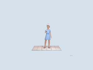 cartoon nurse 3D Model
