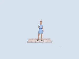 cartoon nurse 3D Model