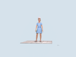 cartoon nurse 3D Model