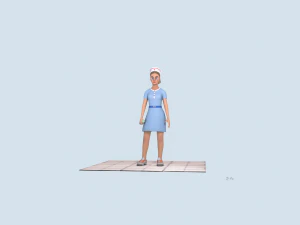 cartoon nurse 3D Model