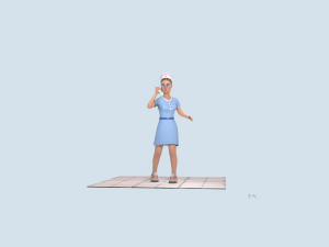 cartoon nurse 3D Model
