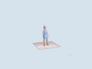 cartoon nurse 3D Model