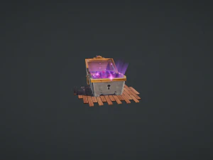 treasure chest loot box fx 3D Model