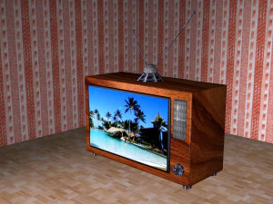 televisor Modelo 3D