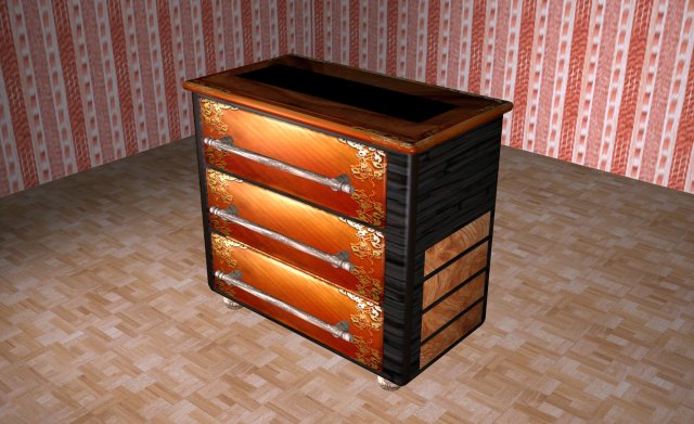 dresser 3D 模型 .c4d .max .obj .3ds .fbx .stl .blend 