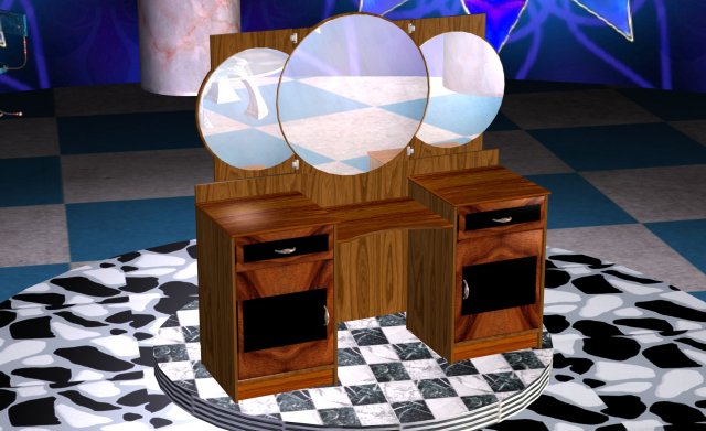 mirror table 3Dモデル .c4d .max .obj .3ds .fbx .stl .blend 