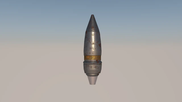 Skorupa 152 mm Model 3D .c4d .max .obj .3ds .fbx .stl .blend