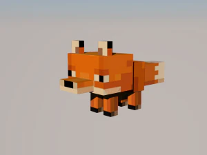 minecraft tilki 3D Model
