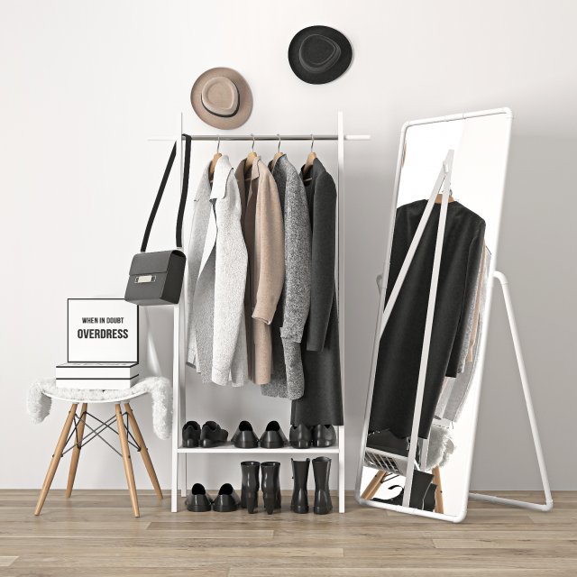 clothes hanger 3D Модель .c4d .max .obj .3ds .fbx .stl .blend 
