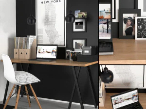 posto di lavoro Modello 3D