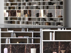 bookcase poliform 3D 모델