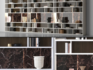 bookcase poliform Model 3D