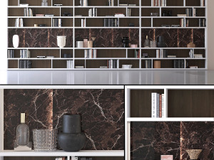 bookcase poliform Model 3D