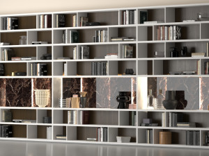 bookcase poliform Model 3D