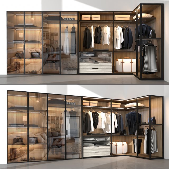 poliform wardrobe 3D मॉडल .c4d .max .obj .3ds .fbx .stl .blend 
