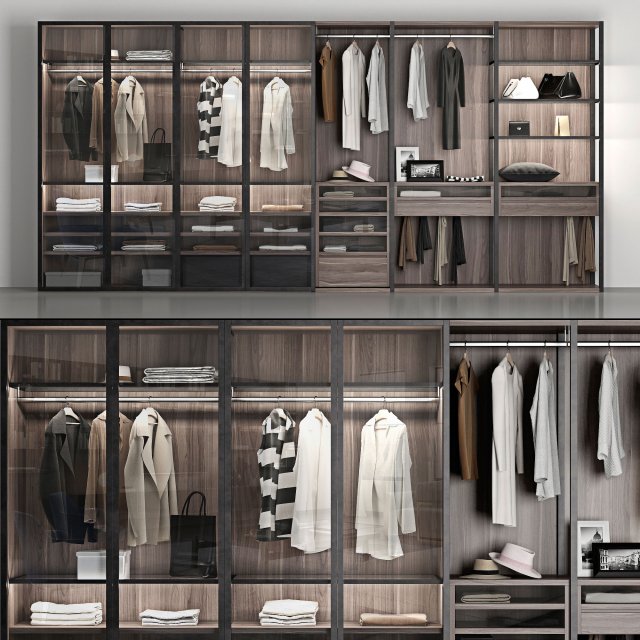 poliform wardrobe 3D Модель .c4d .max .obj .3ds .fbx .stl .blend 