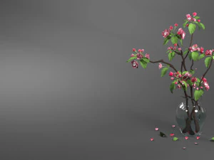 spring tree in the vase 3d max 2019 3D Model