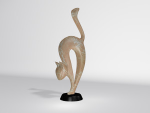 statuette cat 3D मॉडल