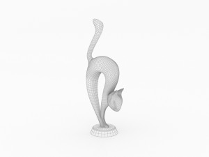 statuette cat 3D मॉडल