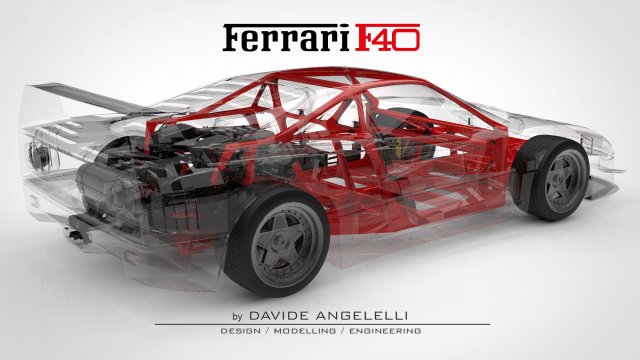 porsche 918 organic innovative chassis frame with suspension brakes and wheels - 3d printing stl-obj 3D Model .c4d .max .obj .3ds .fbx .stl .blend