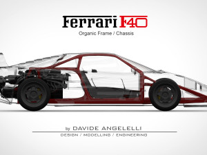 porsche 918 organic innovative chassis frame with suspension brakes and wheels - 3d printing stl-obj 3D Model