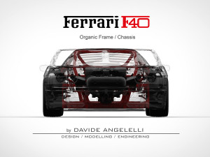 porsche 918 organic innovative chassis frame with suspension brakes and wheels - 3d printing stl-obj 3D Model